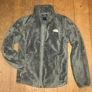 North Face soft fleece jacket S/P green